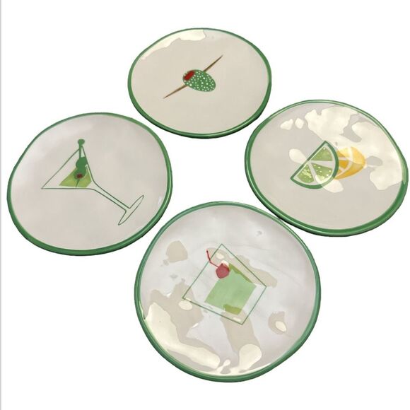 Mariposa Cocktail Plates Amy Van Aarle Appetizer Plate Martini 6” Dishes - Picture 4 of 13